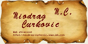 Miodrag Ćurković vizit kartica